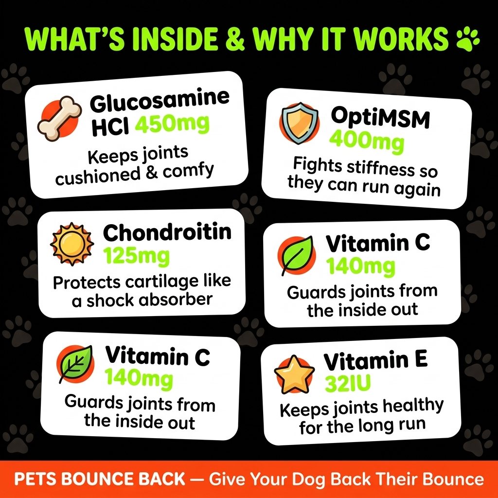 Bounce Back Mobility Bites for Dogs Glucosamine, Chondroitin & OptiMSM